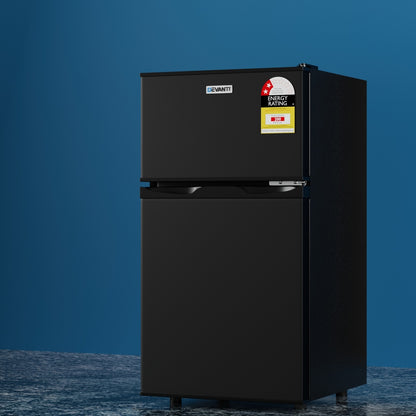 Devanti 80L Bar Fridge Mini Freezer Refrigerator Black-Appliances &gt; Fridges &amp; Freezers &gt; Fridges-PEROZ Accessories
