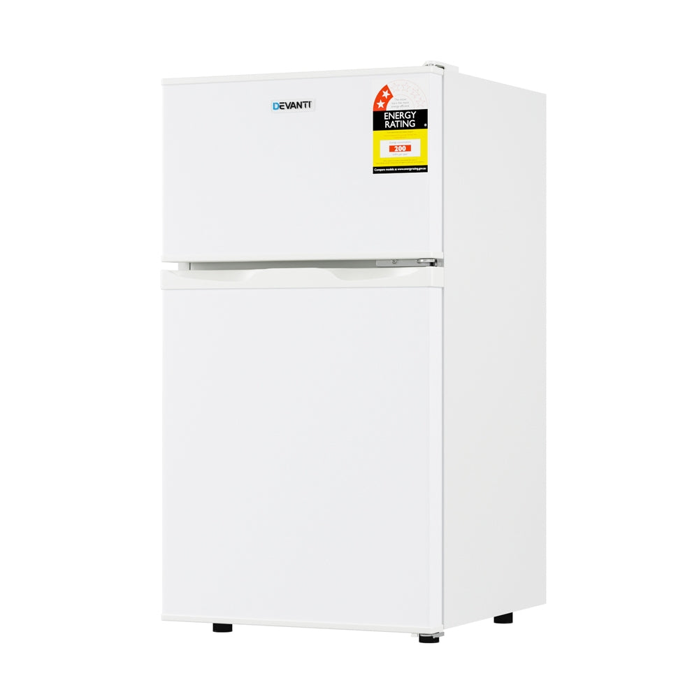 Devanti 80L Bar Fridge Mini Freezer Refrigerator White-Appliances &gt; Fridges &amp; Freezers &gt; Fridges-PEROZ Accessories