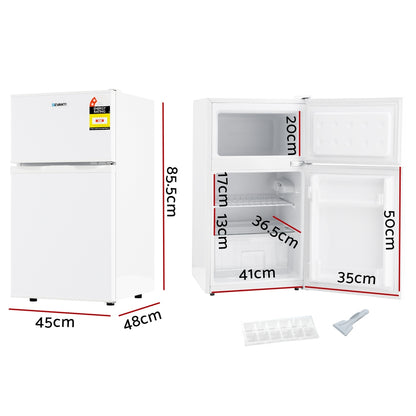Devanti 80L Bar Fridge Mini Freezer Refrigerator White-Appliances &gt; Fridges &amp; Freezers &gt; Fridges-PEROZ Accessories