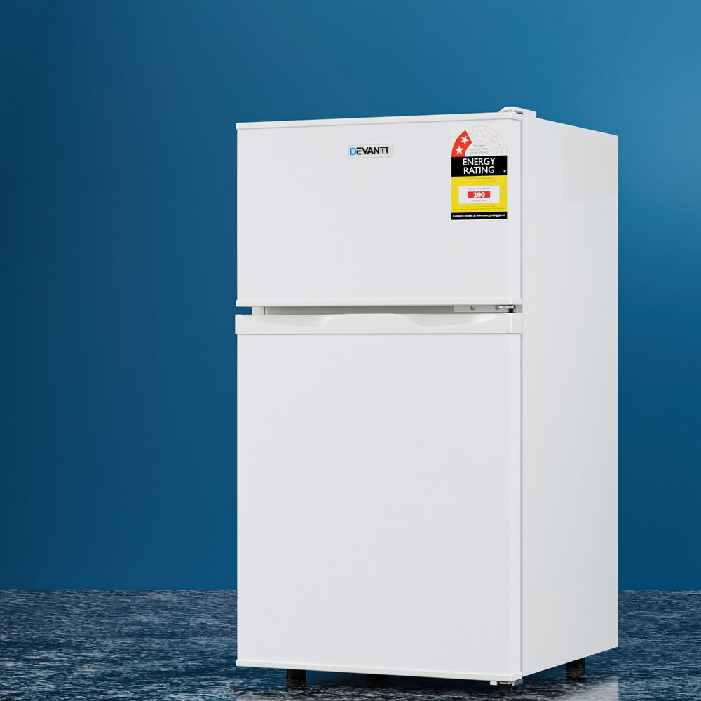Devanti 80L Bar Fridge Mini Freezer Refrigerator White-Appliances &gt; Fridges &amp; Freezers &gt; Fridges-PEROZ Accessories