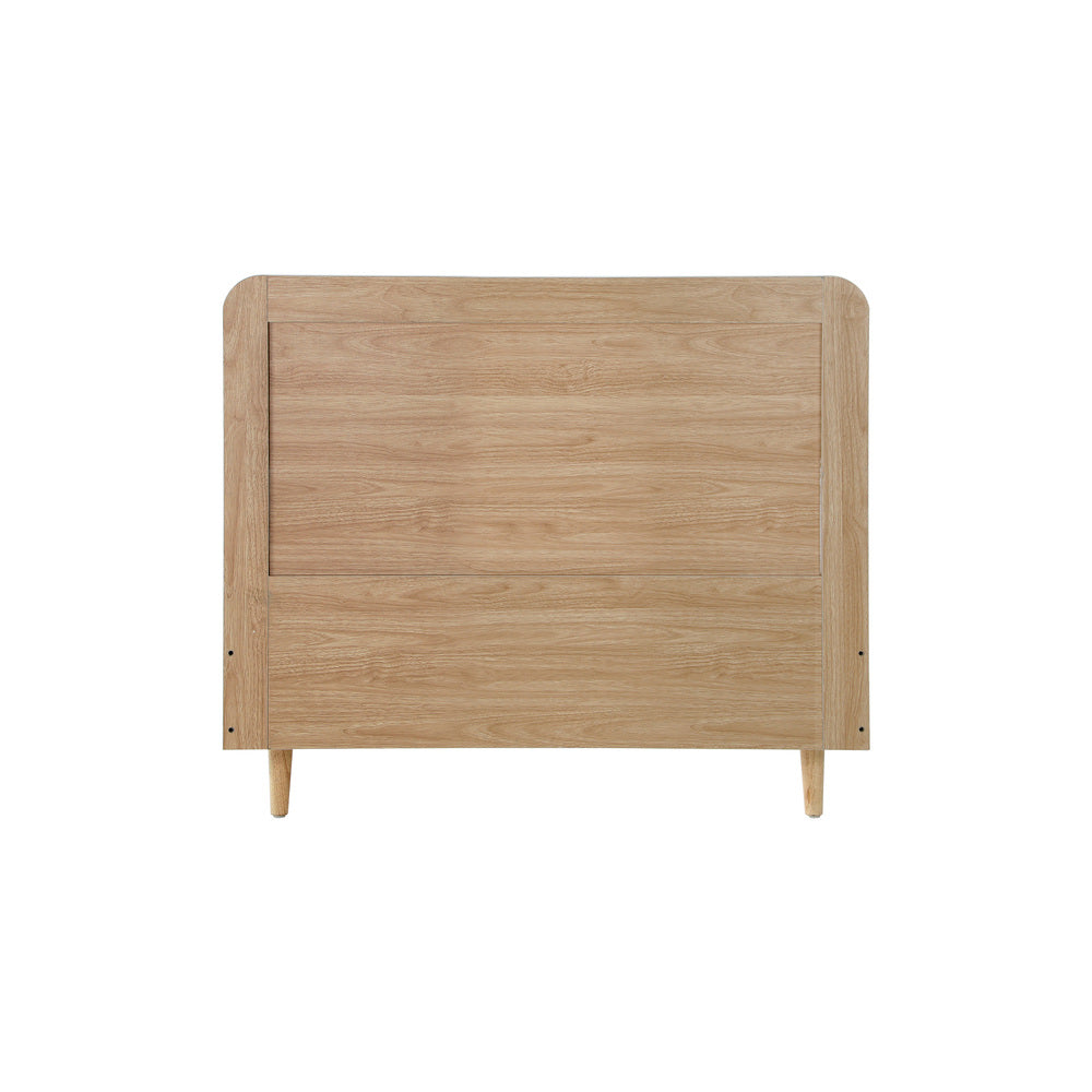 Oikiture Bed Frame King Single Size Wooden Bed Frame Rattan Headboard-Bed Frames-PEROZ Accessories
