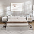 Oikiture Bed Frame King Size with Charging Ports 2 Drawers White-Bed Frame-PEROZ Accessories