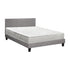 Oikiture Bed Frame Double Size Wooden Platform Beds with Mattress Grey-Bed Frame-PEROZ Accessories