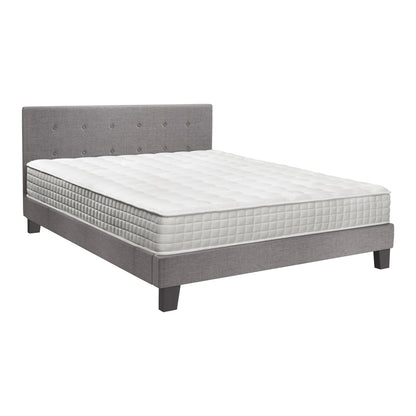 Oikiture Bed Frame King Size Wooden Platform Beds with Mattress Grey-Bed Frame-PEROZ Accessories