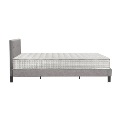 Oikiture Bed Frame King Size Wooden Platform Beds with Mattress Grey-Bed Frame-PEROZ Accessories
