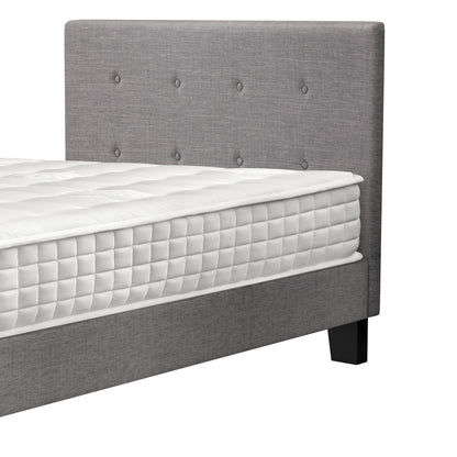 Oikiture Bed Frame King Single Size Wooden Beds with Mattress Grey-Bed Frame-PEROZ Accessories