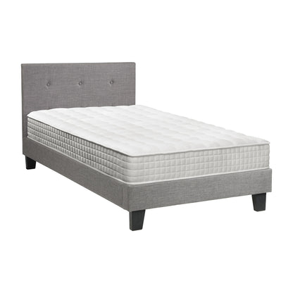 Oikiture Bed Frame Single Size Wooden Platform Beds with Mattress Grey-Bed Frame-PEROZ Accessories