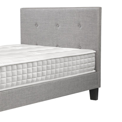 Oikiture Bed Frame Single Size Wooden Platform Beds with Mattress Grey-Bed Frame-PEROZ Accessories