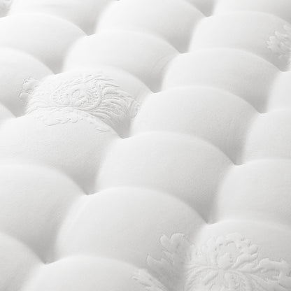 Oikiture Bed Frame Double Size Wooden Beds with Mattress White-Bed Frame-PEROZ Accessories