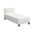 Oikiture Bed Frame Single Size Wooden Beds with Mattress White-Bed Frame-PEROZ Accessories
