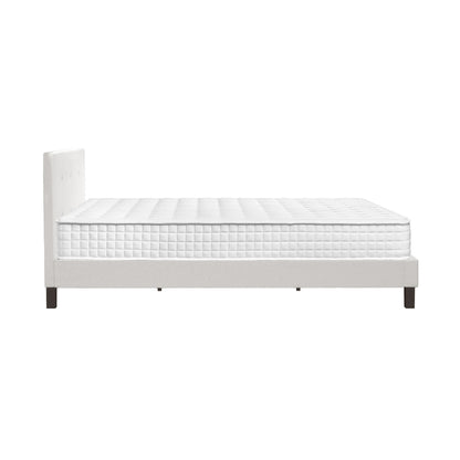 Oikiture Bed Frame Single Size Wooden Beds with Mattress White-Bed Frame-PEROZ Accessories