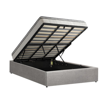 Oikiture Bed Frame King Size Storage Platform with Mattress-Bed Frame-PEROZ Accessories