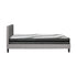 Oikiture Bed Frame with Single Size Mattress Set Grey Fabric-Bed Frame-PEROZ Accessories