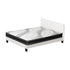 Oikiture Bed Frame with Double Mattress Set Boucle Fabric White-Bed Frame-PEROZ Accessories