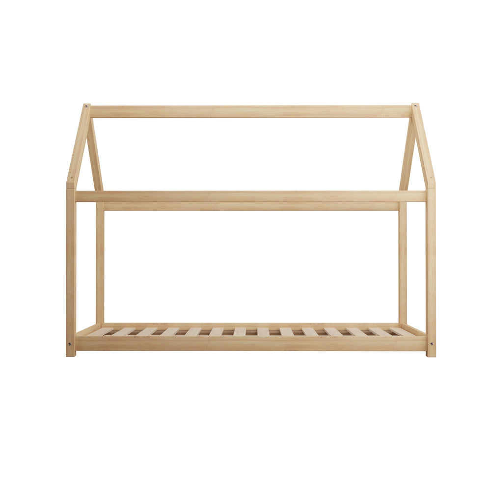 Oikiture Wooden Bed Frame Single Wood Mattress Base Pine Timber Platform-Bed Frames-PEROZ Accessories