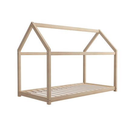 Oikiture Wooden Bed Frame Single Wood Mattress Base Pine Timber Platform-Bed Frames-PEROZ Accessories