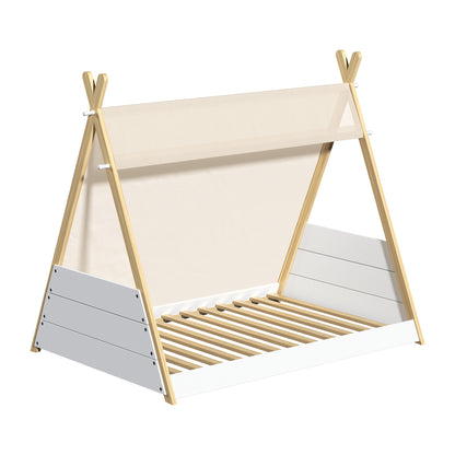 Oikiture Kids Bed Frame Single Size Bed Wooden Timber Mattress Platfrom-Wooden Bed Frames-PEROZ Accessories