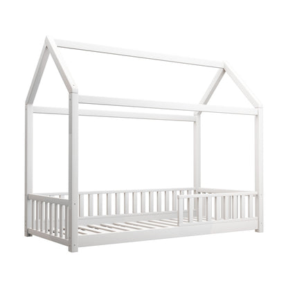 Oikiture Bed Frame Kids Wooden Single Timber House Frame Mattress Base Platform-Bed Frames-PEROZ Accessories