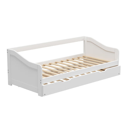 Oikiture Trundle Bed Frame Daybed Single Size Base Timber Wooden Kids Double Bed-Bed Frames-PEROZ Accessories