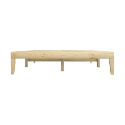 OIKITURE Wooden Bed Frame Queen Size with Pine Timber Frame Mattress Base-Wooden Bed Framess-PEROZ Accessories