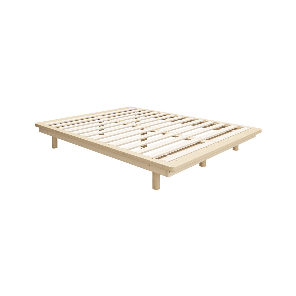 Oikiture Bed Frame Double Size Wooden Bed Base Timber Platform-Wooden Bed Frames-PEROZ Accessories