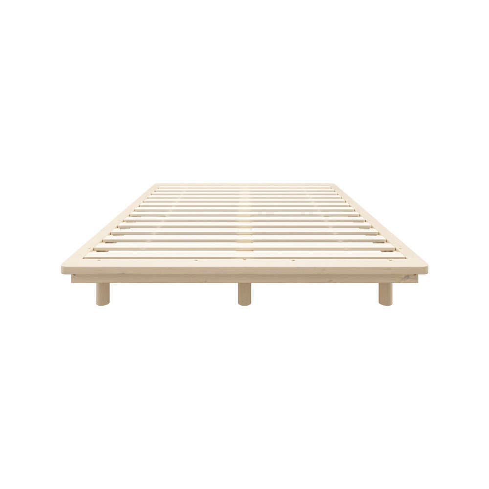 Oikiture Bed Frame Queen Size Wooden Bed Base Timber Platform-Wooden Bed Frames-PEROZ Accessories
