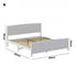 Oikiture Bed Frame King Size Timber Platform White-Wooden Bed Frames-PEROZ Accessories