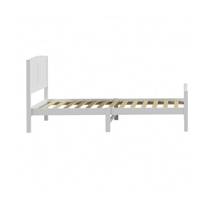 Oikiture Bed Frame King Singe Size Timber Platform White-Wooden Bed Frames-PEROZ Accessories