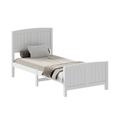 Oikiture Bed Frame Singe Size Timber Platform White-Wooden Bed Frame-PEROZ Accessories