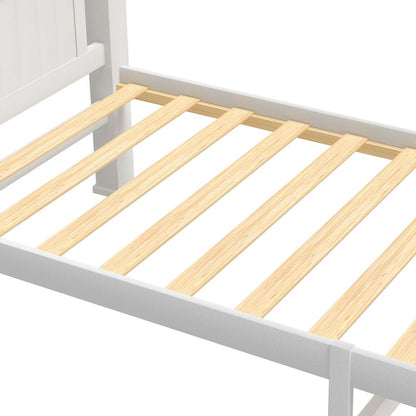 Oikiture Wooden Bed Frame Single Size Pine Wood Timber Base Bedroom-Wooden Bed Frames-PEROZ Accessories