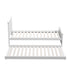 Oikiture Trundle Bed Frame Single Size Wooden Daybed White-Wooden Bed Frames-PEROZ Accessories