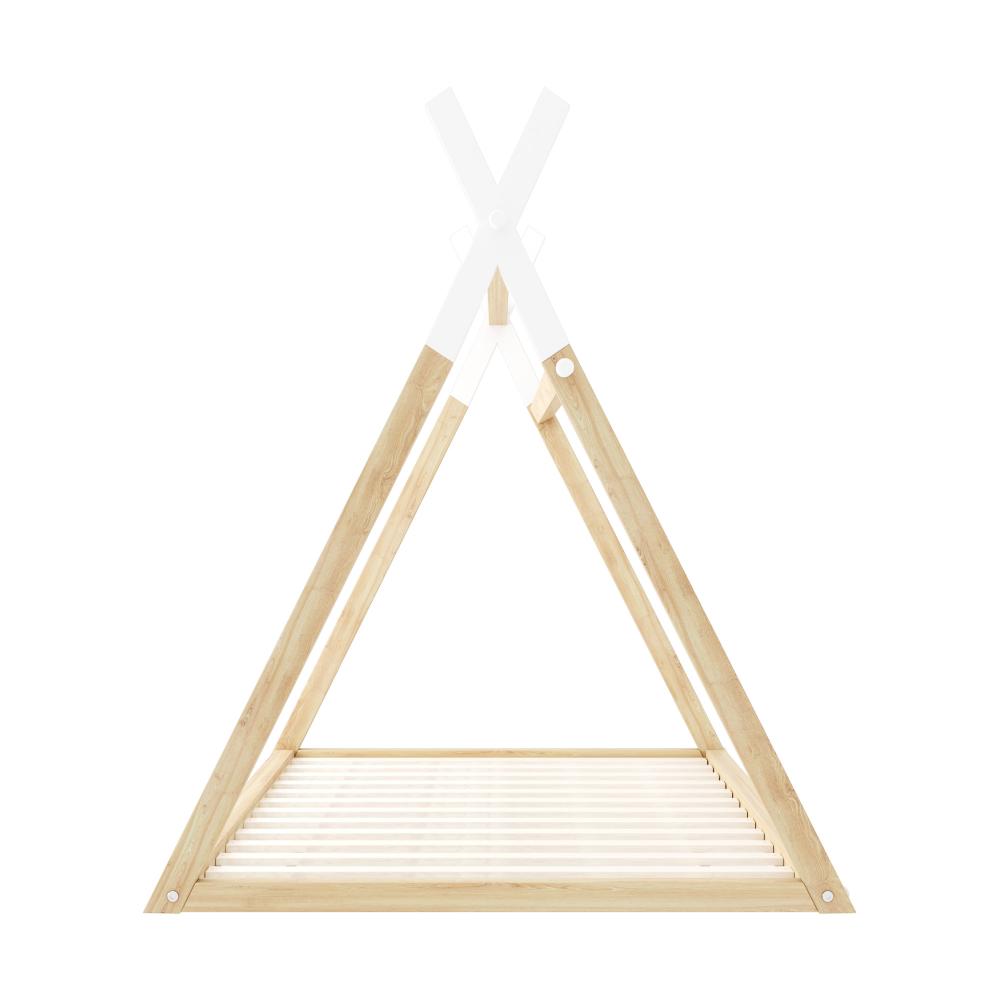 Oikiture Kids Bed Frame Wooden Timber King Single Teepee House Frame Beds-Wooden Bed Framess-PEROZ Accessories