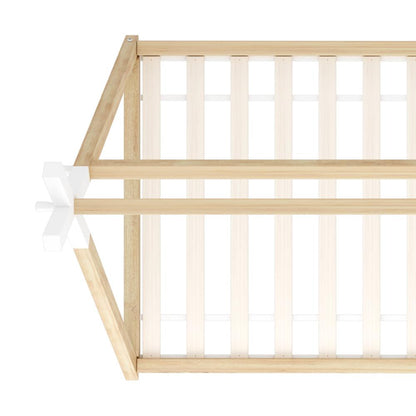 Oikiture Kids Bed Frame Wooden Timber King Single Teepee House Frame Beds-Wooden Bed Framess-PEROZ Accessories