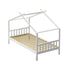 Oikiture Bed Frame Wooden Kids Single Timber House Beds White-Wooden Bed Frames-PEROZ Accessories
