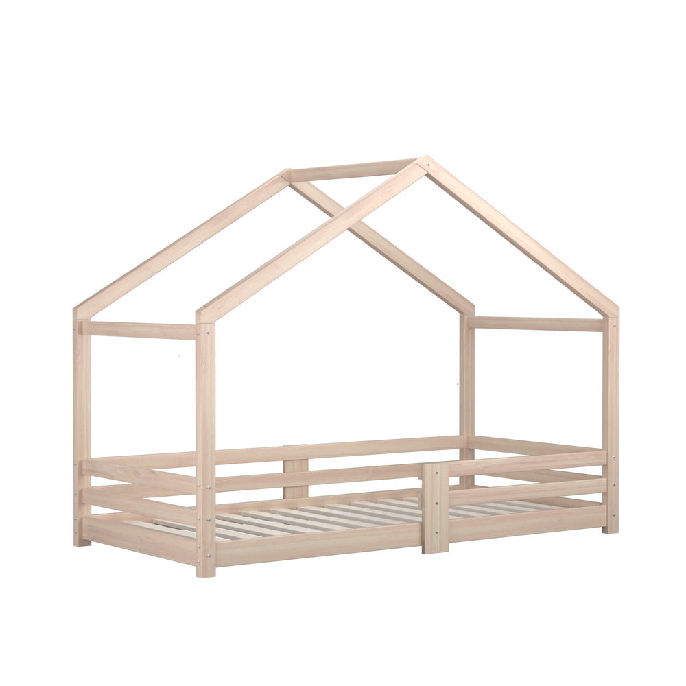 Oikiture Bed Frame Wooden Single Size Timber House Frame-Wooden Bed Frame-PEROZ Accessories