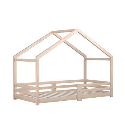 Oikiture Bed Frame Wooden Single Size Timber House Frame-Wooden Bed Frame-PEROZ Accessories