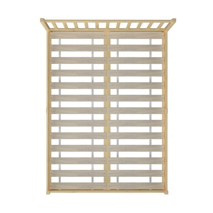 Oikiture Wooden Bed Frame Double Mattress Base Slat Support Platform Bed-Wooden Bed Framess-PEROZ Accessories