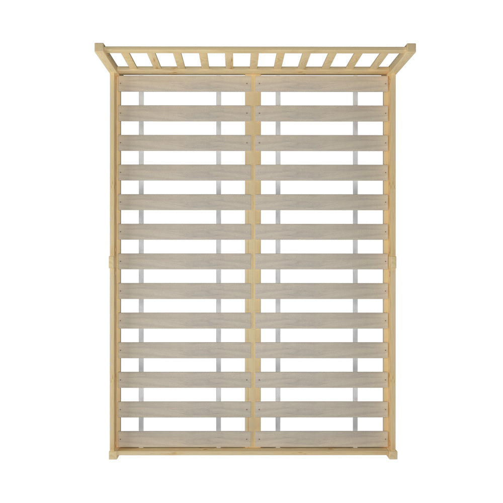 Oikiture Wooden Bed Frame Double Mattress Base Slat Support Platform Bed-Wooden Bed Frames-PEROZ Accessories
