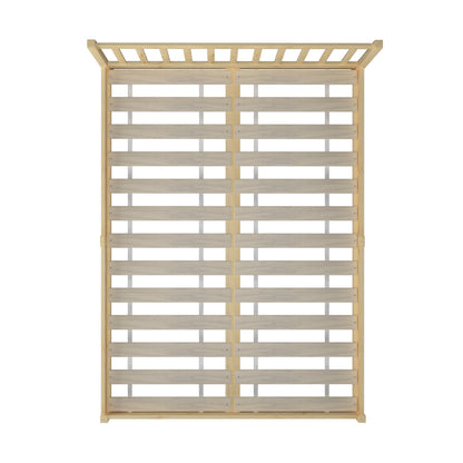 Oikiture Wooden Bed Frame Double Mattress Base Slat Support Platform Bed-Wooden Bed Frames-PEROZ Accessories