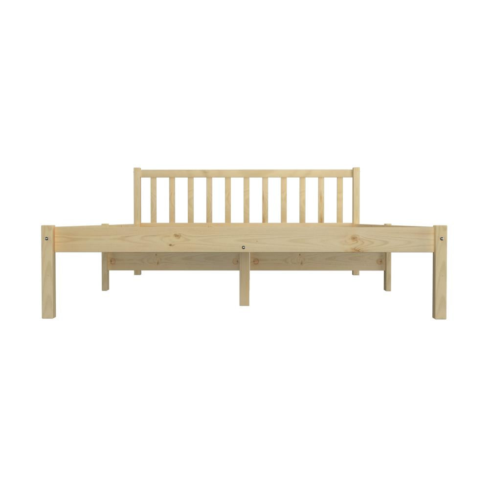 Oikiture Wooden Bed Frame Double Mattress Base Slat Support Platform Bed-Wooden Bed Framess-PEROZ Accessories