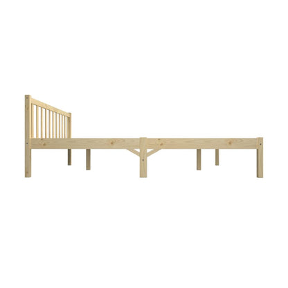 Oikiture Wooden Bed Frame Double Mattress Base Slat Support Platform Bed-Wooden Bed Framess-PEROZ Accessories