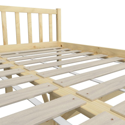 Oikiture Wooden Bed Frame Double Mattress Base Slat Support Platform Bed-Wooden Bed Framess-PEROZ Accessories