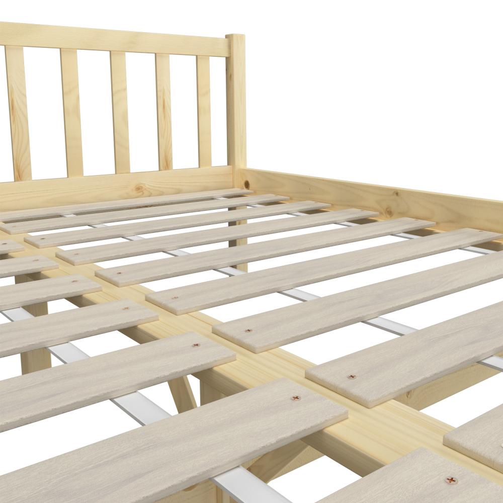 Oikiture Bed Frame King Size Wooden Timber Base Headboard Bedroom-Wooden Bed Frames-PEROZ Accessories