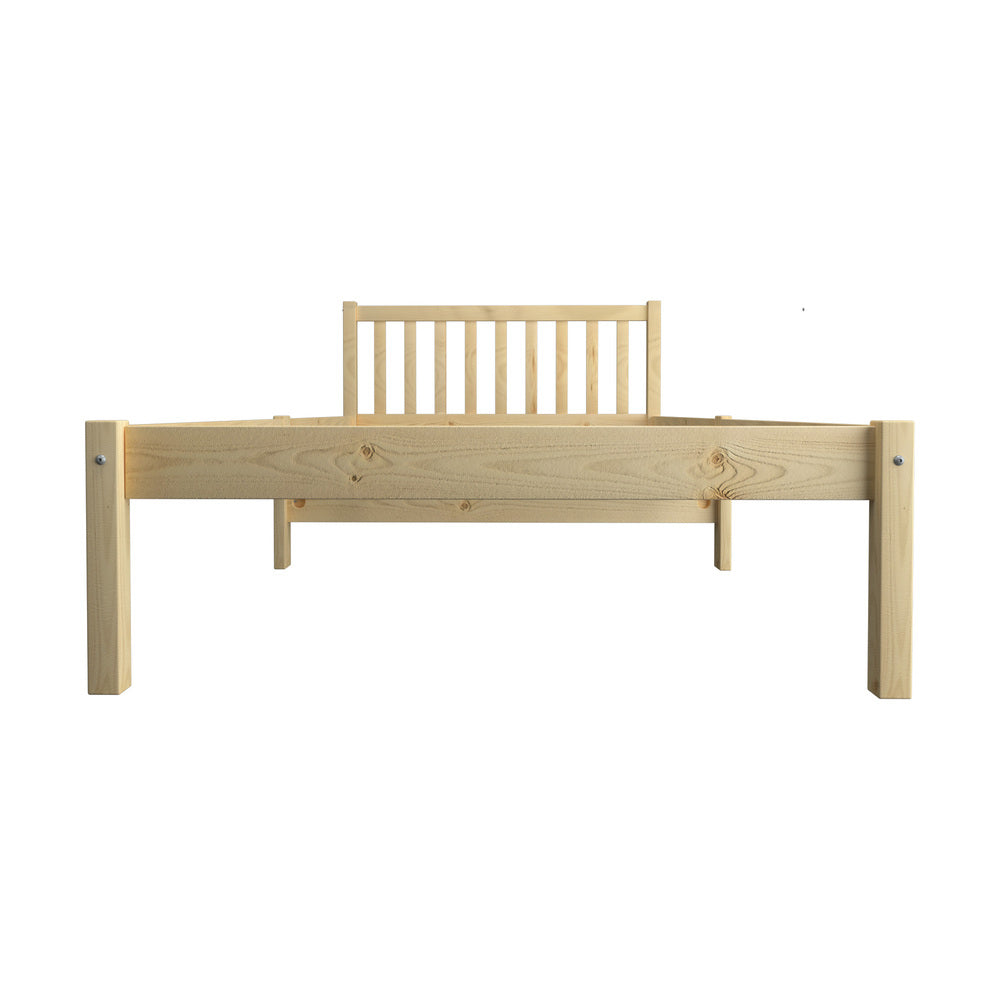 Oikiture Bed Frame King Single Size Wood Timber Base Platform Headboard-Wooden Bed Frames-PEROZ Accessories