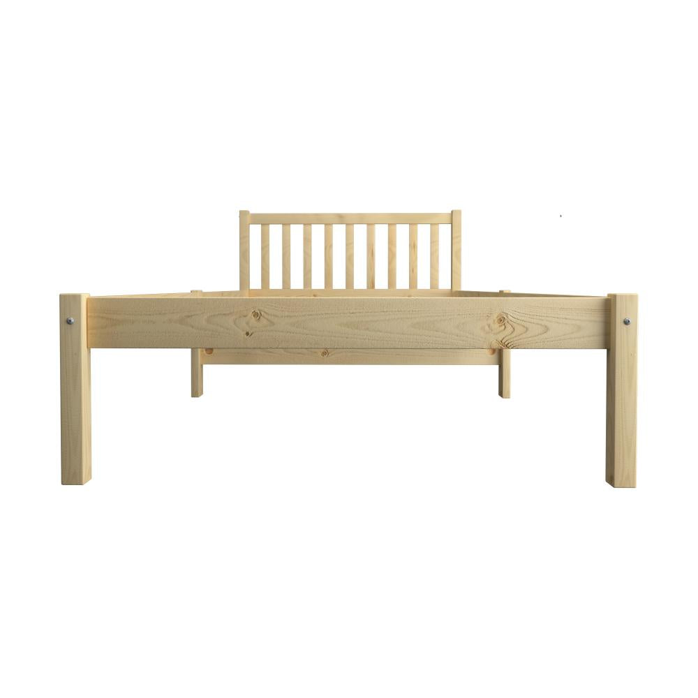 Oikiture Bed Frame Single Size Wooden Kids Bed Timber Base Platform-Wooden Bed Frames-PEROZ Accessories