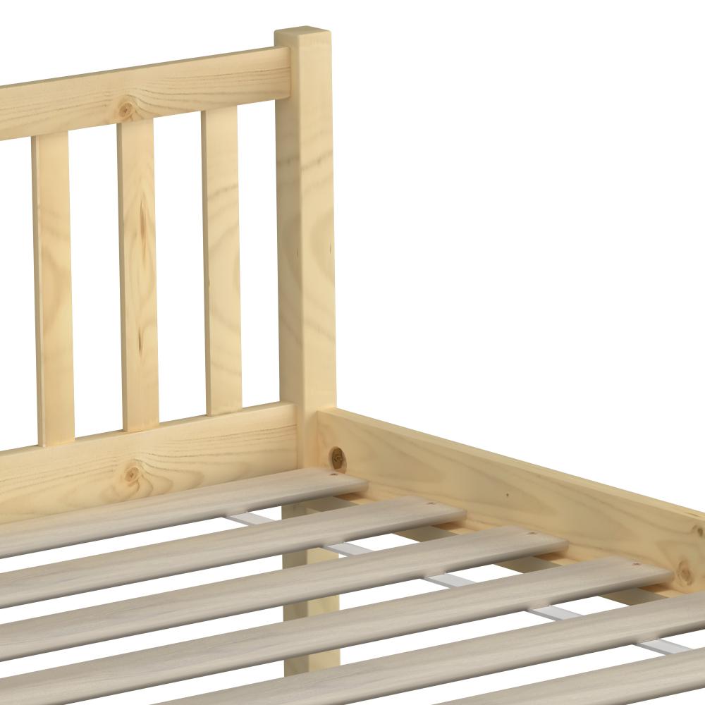 Oikiture Bed Frame Single Size Wooden Kids Bed Timber Base Platform-Wooden Bed Frames-PEROZ Accessories