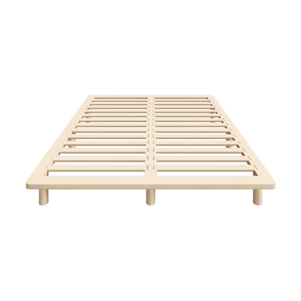 Oikiture Bed Frame Double Size Wooden Bed Base-Wooden Bed Frames-PEROZ Accessories