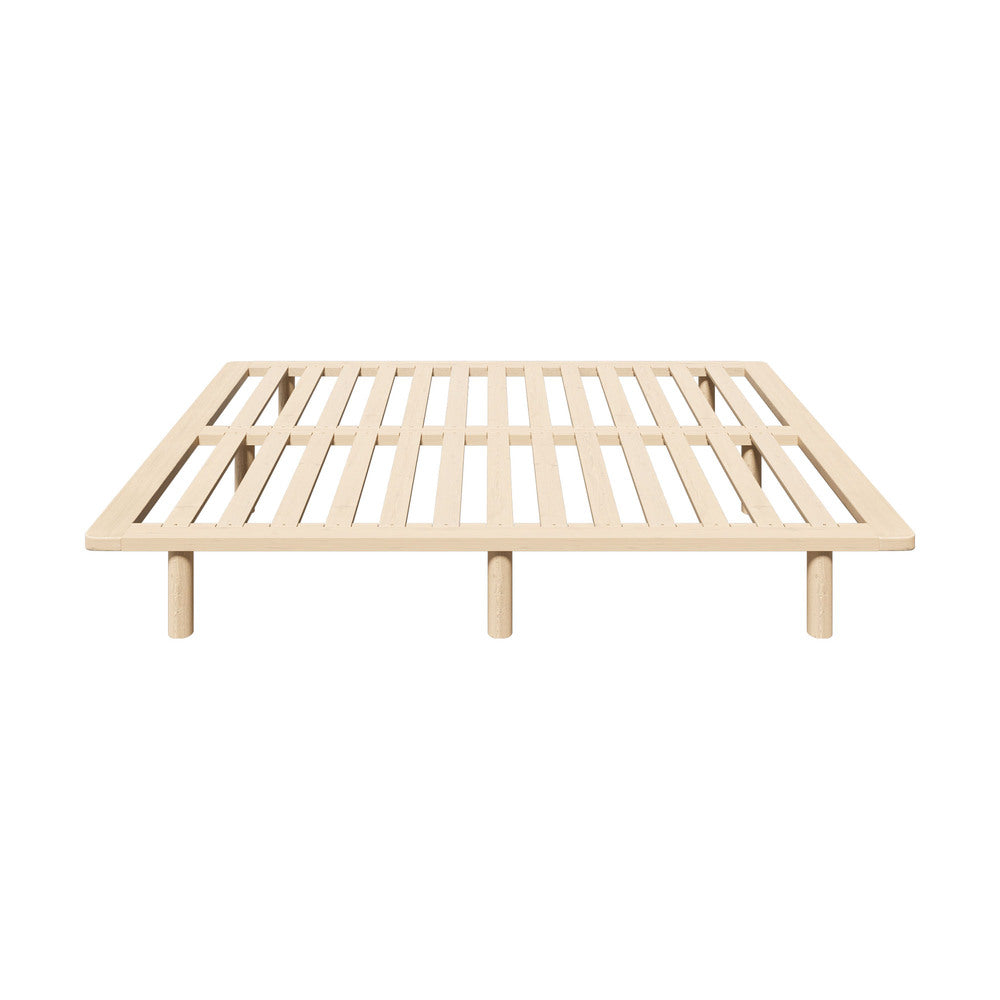 Oikiture Bed Frame Double Size Wooden Bed Base-Wooden Bed Frames-PEROZ Accessories