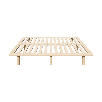 Oikiture Bed Frame Double Size Wooden Bed Base-Wooden Bed Frames-PEROZ Accessories