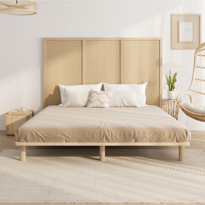 Oikiture Bed Frame King Size Wooden Bed Base-Wooden Bed Frames-PEROZ Accessories